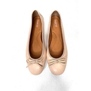 BORN BRIN Ballet Ballerina Flat Bow Grosgrain 7.5M Slip On Comfy Neutral Spring